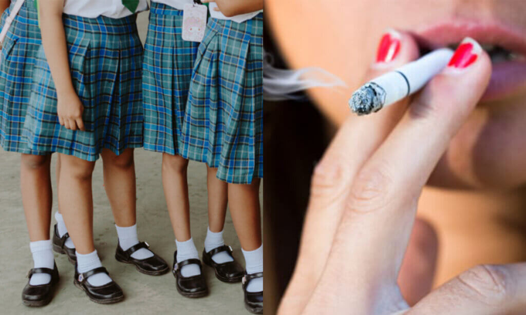 school girls smoke 2