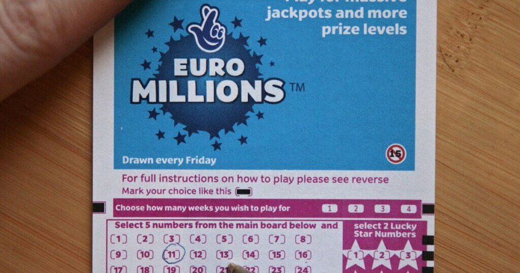 0 A lottery ticket for the EuroMillions ja