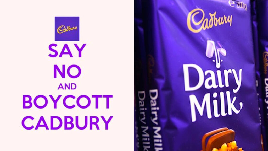 boycott cadbury 1